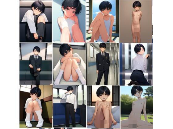 男子 パジャマ、電車、ベッド、制服｜d_382351