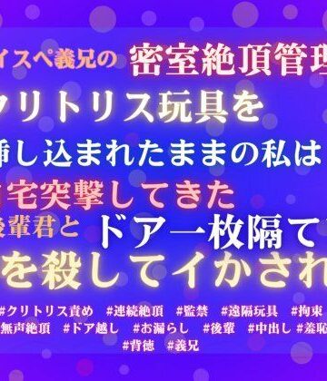 ハイスペ義兄の密室絶頂管理。クリトリス玩具を挿し込まれたままの私は、自宅突撃してきた後輩君とドア一枚隔てて声を殺してイかされる。｜d_772002